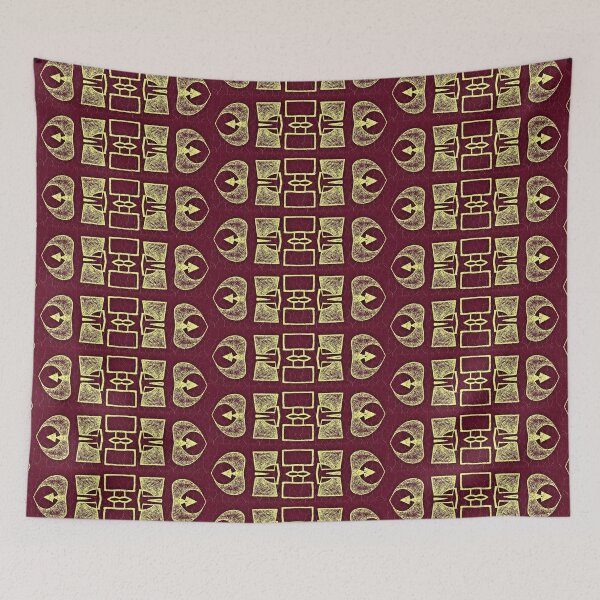 Item preview, African Wax Abstract Symbols Textile Design Red Earth designed and sold by Tony Cisse.