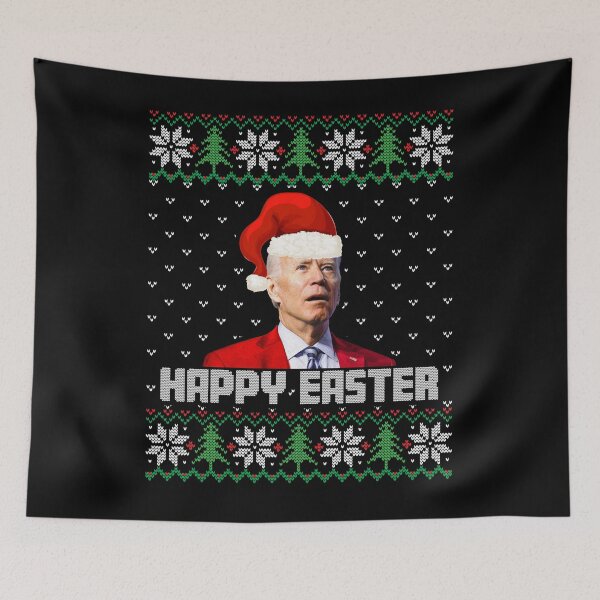 Item preview, Joe Biden Christmas Sweater, Funny Anti-Biden Shirt, Joe Confused "Happy Easter" Merry Christmas 2021, Funny Ugly Sweaters, Trump 2024 President Lovers, Tree Political Party, Humor America USA, Funny  designed and sold by Tallys-Apparel.
