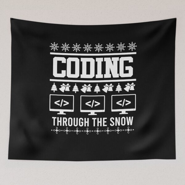 Item preview, Funny Works Coder Ugly Christmas Coding through Snow designed and sold by LKTankdesign.