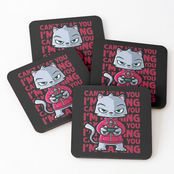 Item preview, Can't Hear You I'm Gaming - Nerd Kitten Cat Gaming product designed and sold by theodoros20.
