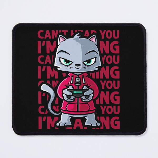Item preview, Can't Hear You I'm Gaming - Nerd Kitten Cat Gaming product designed and sold by theodoros20.