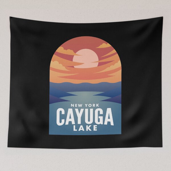 Item preview, Lake Cayuga NY Retro Sunset designed and sold by HalpinDesign.