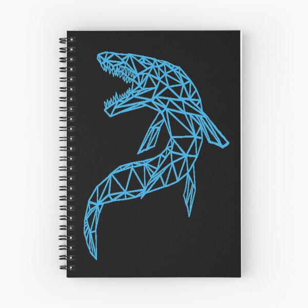 Item preview, Mosasaurus blue line on black edition designed and sold by NaomiWallace321.