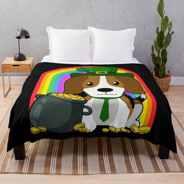 Item preview, Beagle Rainbow Irish Clover St Patrick Day Dog Gift graphic designed and sold by theodoros20.
