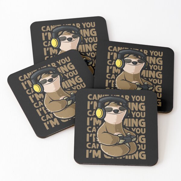 Item preview, Can't Hear You I'm Gaming - Cute Sloth Gamer graphic designed and sold by theodoros20.