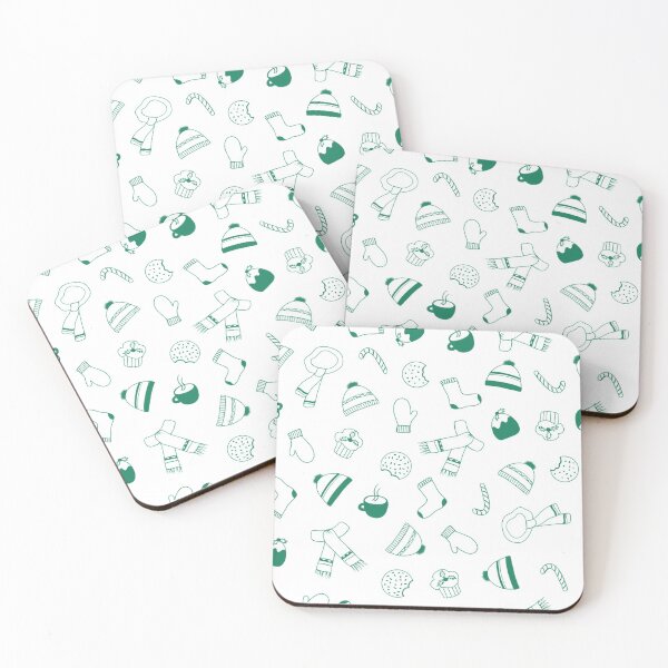 Item preview, Cozy Christmas doodles green designed and sold by RoseMaryWP.