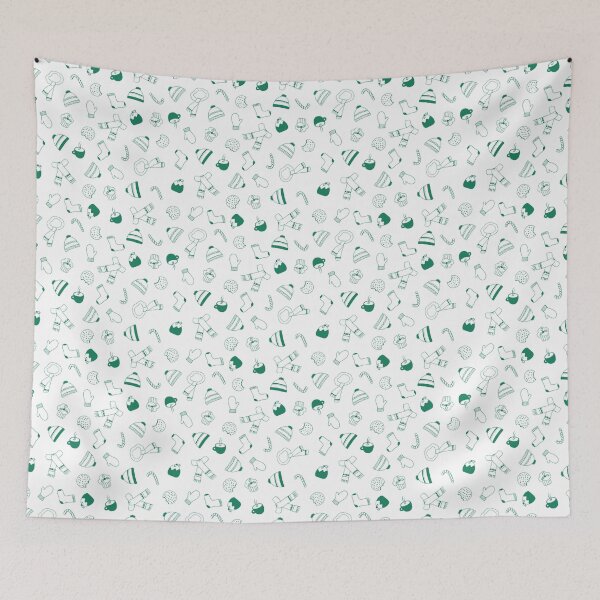 Item preview, Cozy Christmas doodles green designed and sold by RoseMaryWP.