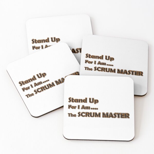 Artikelvorschau, Scrum Master Stand Up in Schwarz entworfen und verkauft von benandfreya.