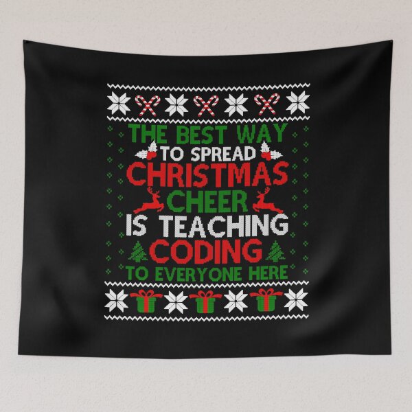Item preview, Funny Works Coding Gift Christmas Cheer Computer Programmer and Coder designed and sold by LKTankdesign.