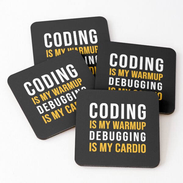 Item preview, Funny Works Coding Is My Warmup Debugging Is My Cardio - Developer Coder designed and sold by CHTankdesign.