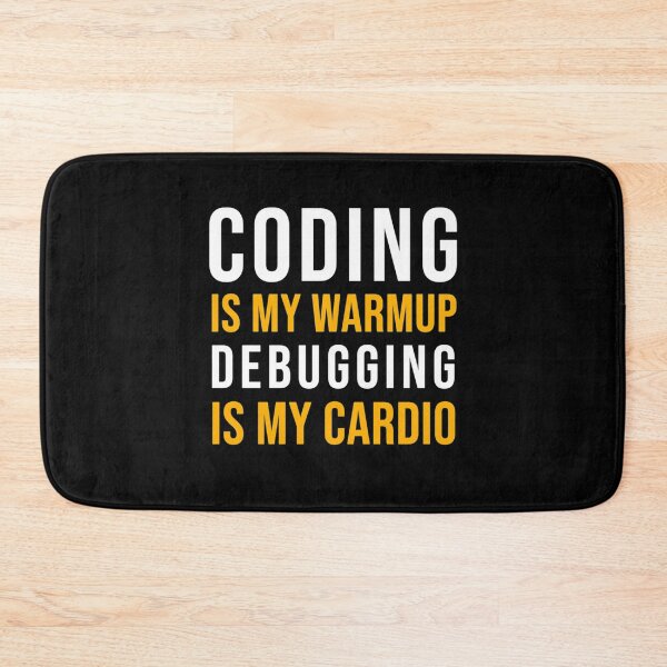 Item preview, Funny Works Coding Is My Warmup Debugging Is My Cardio - Developer Coder designed and sold by CHTankdesign.