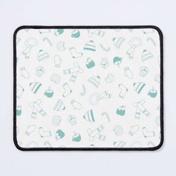 Item preview, Cozy Christmas doodles aqua designed and sold by RoseMaryWP.