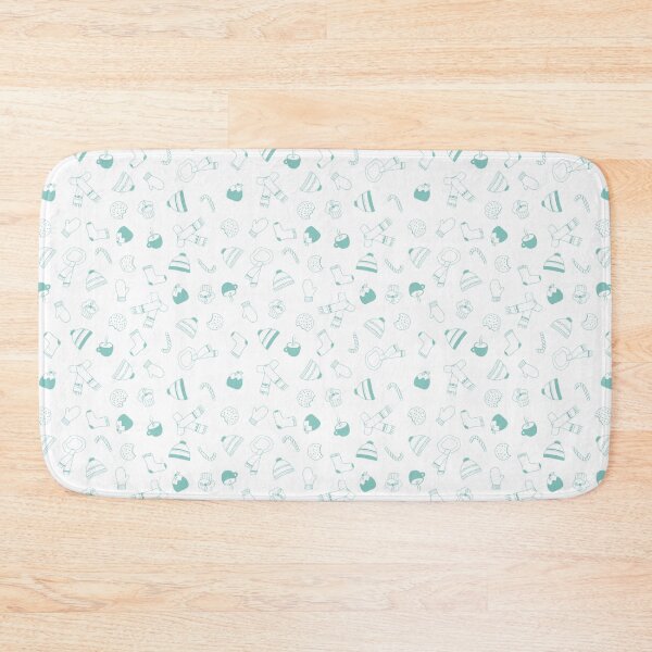 Item preview, Cozy Christmas doodles aqua designed and sold by RoseMaryWP.