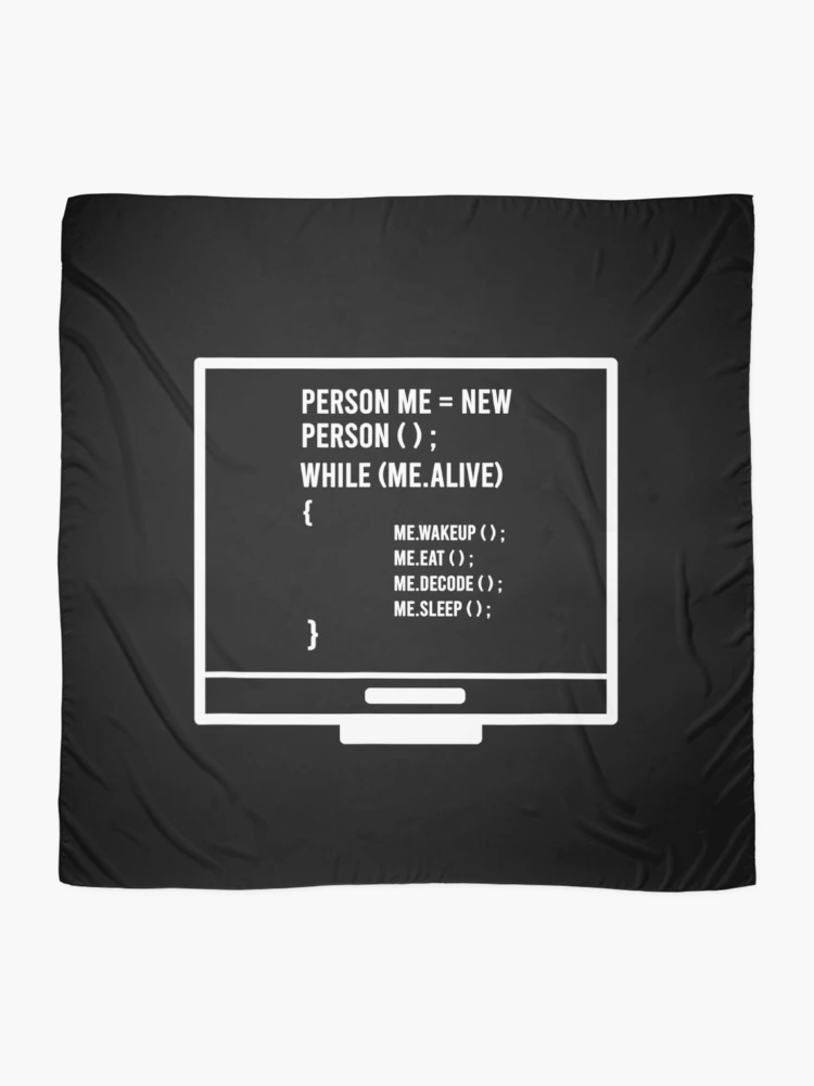 Thumbnail 2 of 3, Scarf, Funny Works Coding Programming Computer Programmer Tee designed and sold by CHTankdesign.