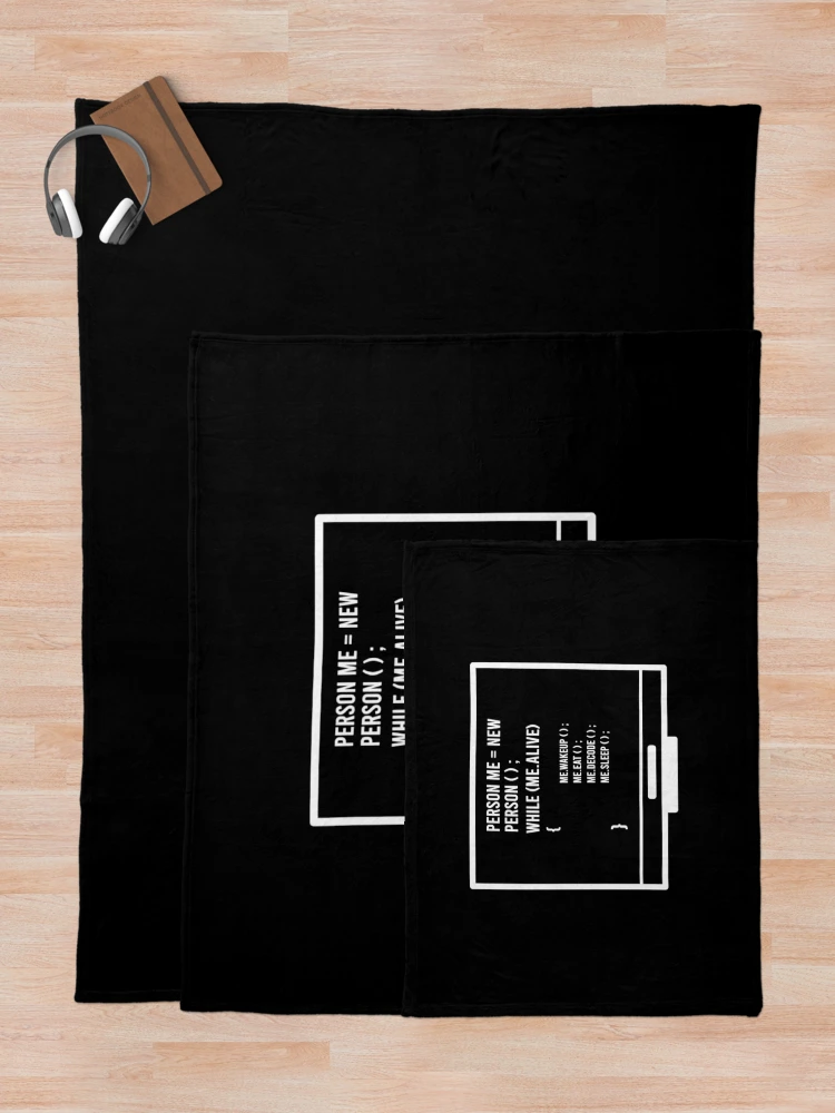 Thumbnail 5 of 6, Throw Blanket, Funny Works Coding Programming Computer Programmer Tee designed and sold by CHTankdesign.