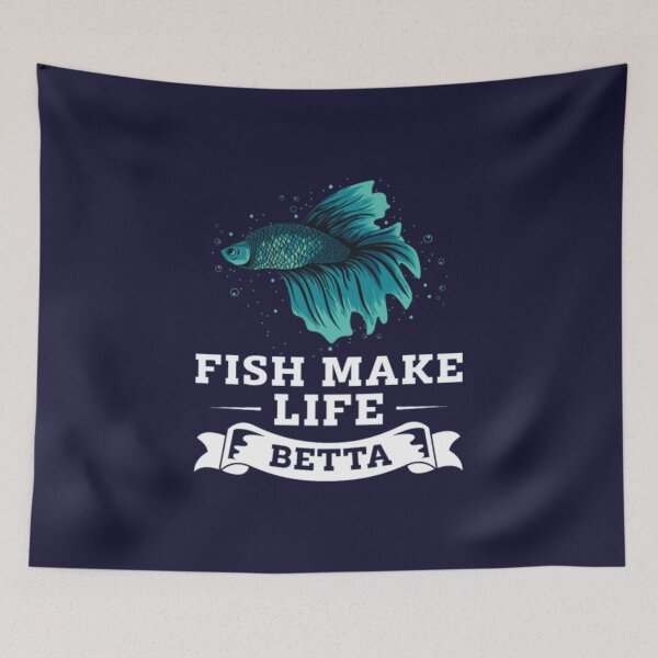 Item preview, Fish Make Life Betta - Funny Fish Lover designed and sold by Zyphrost ★★★★★ (✔).