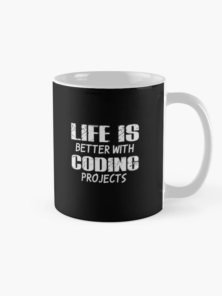 Thumbnail 3 of 6, Coffee Mug, Funny Works Coding Project Saying Programmer Code Coder designed and sold by CHTankdesign.