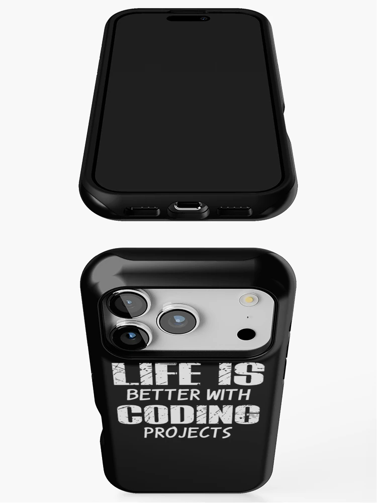 Thumbnail 3 of 4, iPhone Case, Funny Works Coding Project Saying Programmer Code Coder designed and sold by CHTankdesign.