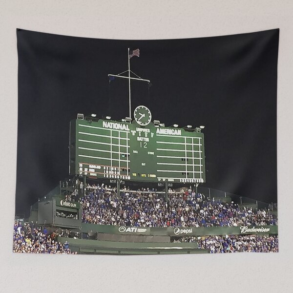 Item preview, Wrigley Field Outfield Scoreboard, Bleacher Bums, centerfield Weigley, Chicago baseball stadium, old ballparks,  designed and sold by Nostrathomas66.