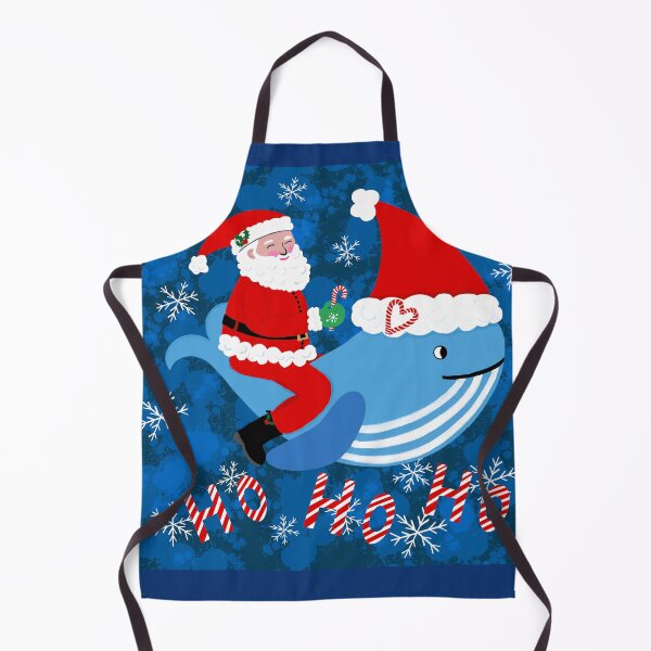 A Whale-Riding Santa Claus Apron