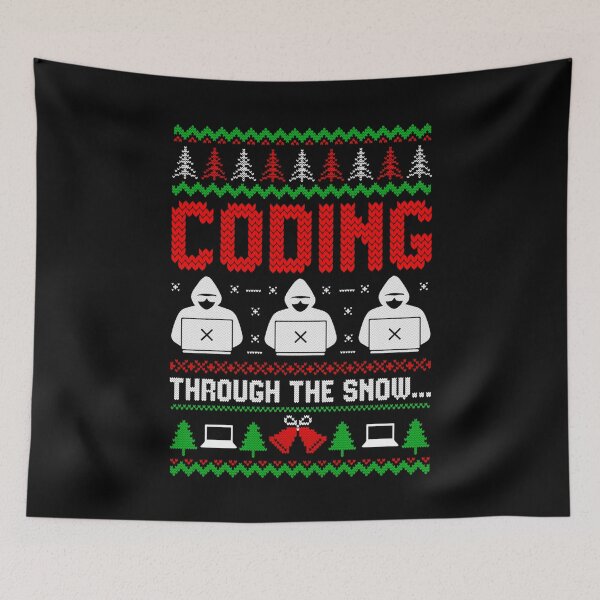 Item preview, Funny Works Coding Through The Snow Coder Programmers Ugly Christmas designed and sold by UTVankdesign.