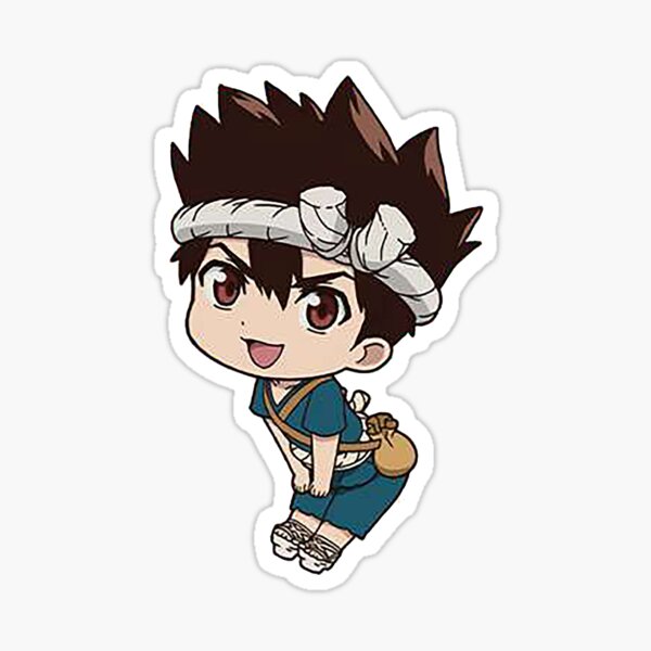 Dr Stone Chrome Sticker For Sale By Nicoburritoo Redbubble