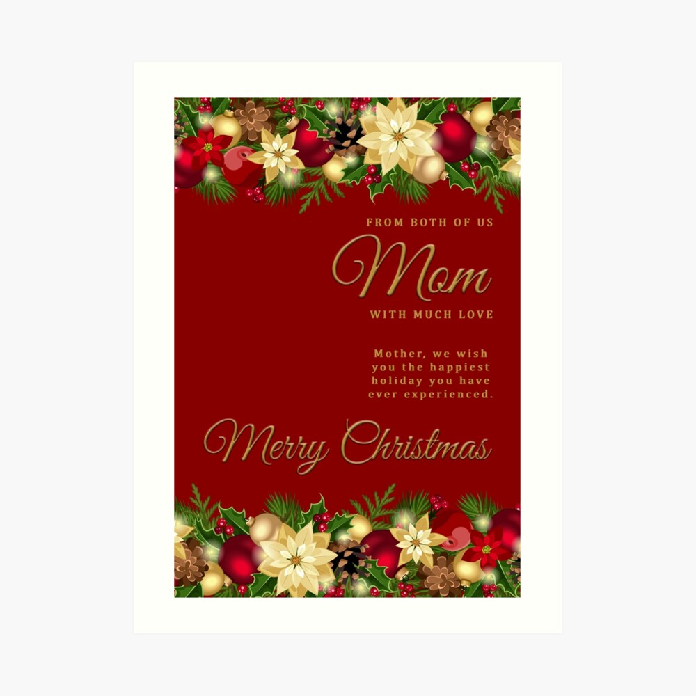 Merry Christmas Wish for Mom Greeting Card | Greeting Card