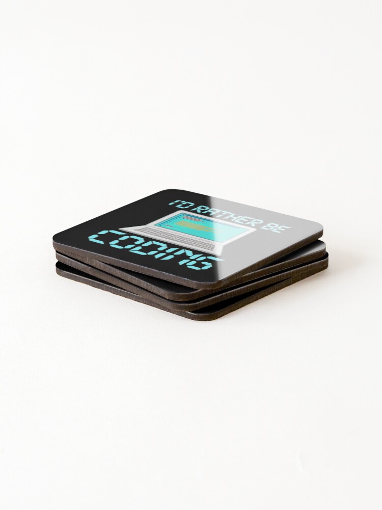 Thumbnail 4 of 5, Coasters (Set of 4), Funny Works Coding Computer Software Developer Programmer IT Geek designed and sold by CHTankdesign.