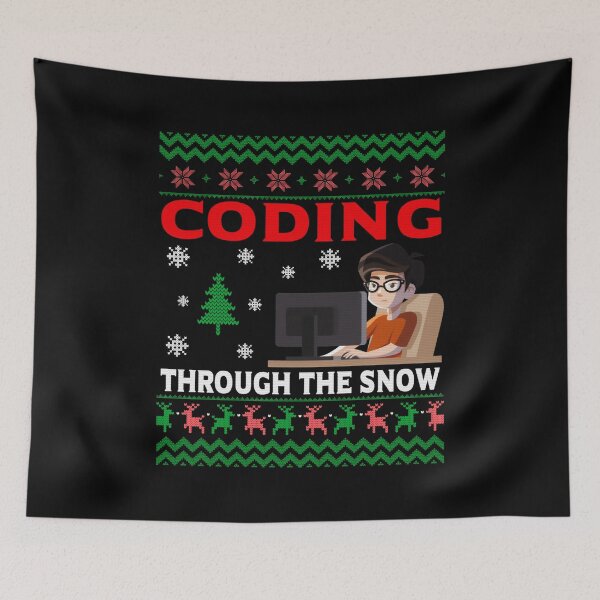 Item preview, Funny Works Coding Ugly Christmas Sweater For Coding Coder Programmer designed and sold by UTVankdesign.