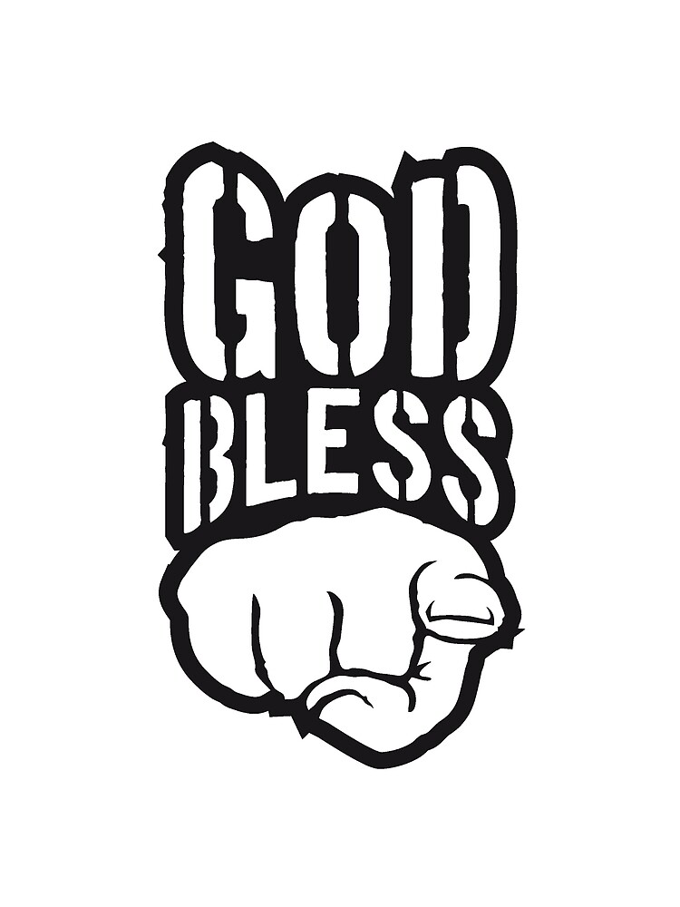 bless god bless you finger show hand funny god jesus logo design by Motiv-Lady