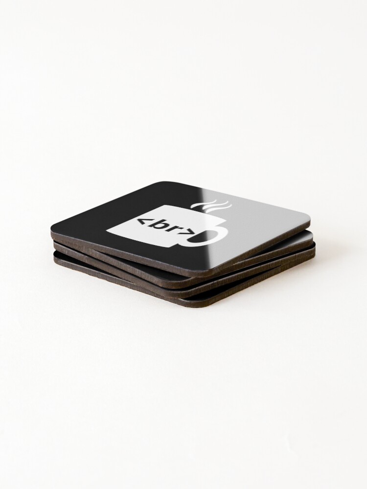 Thumbnail 4 of 5, Coasters (Set of 4), Funny Works Coffee Break JavaScript Computer Science Programmer _ Coding designed and sold by UTVankdesign.