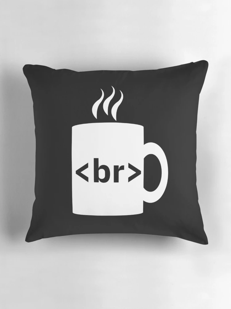 Thumbnail 3 of 4, Pillow, Funny Works Coffee Break JavaScript Computer Science Programmer _ Coding designed and sold by UTVankdesign.