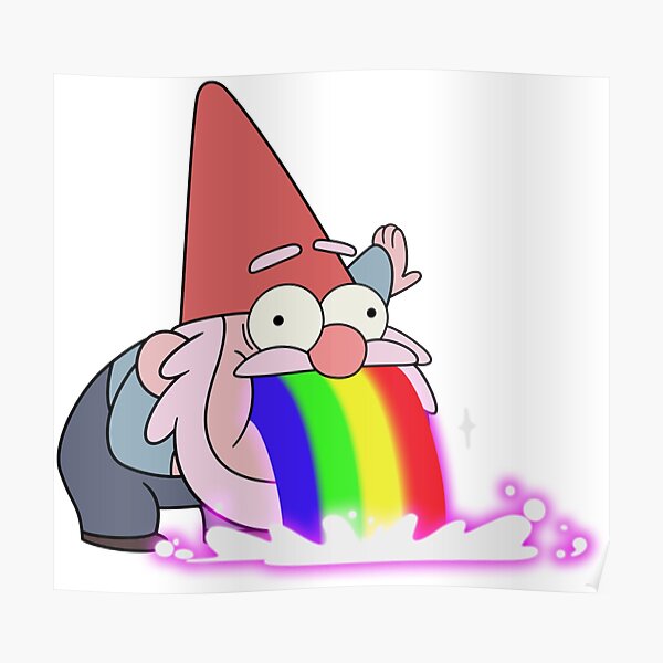 "Puking Gnome from Gravity Falls" Poster for Sale by Casualz | Redbubble
