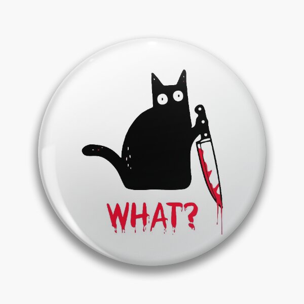 Item preview, Murderous Black Cat With Knife What Cat! designed and sold by Luxerday.