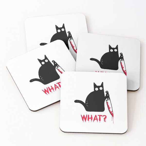 Item preview, Murderous Black Cat With Knife What Cat! designed and sold by Luxerday.