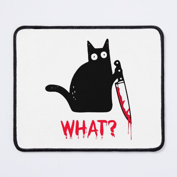 Item preview, Murderous Black Cat With Knife What Cat! designed and sold by Luxerday.