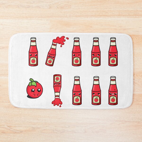 Item preview, Cute Cartoon Tomato Ketchup || Tomato Sauce || Kawaii || Sticker Pack designed and sold by cookingwithten.