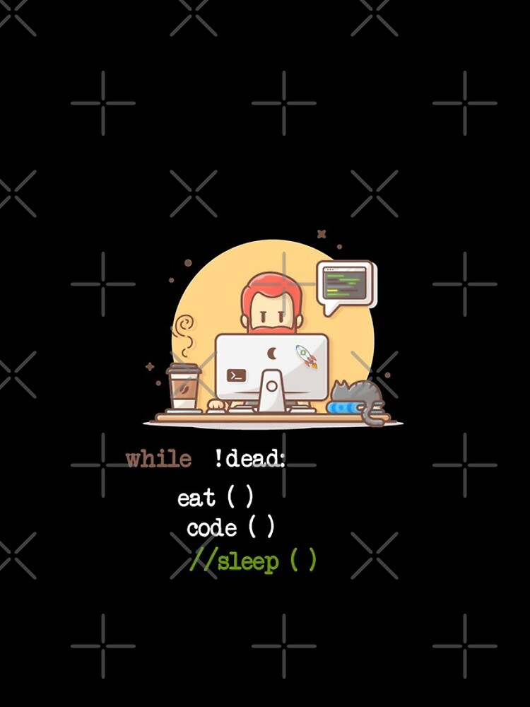 Thumbnail 4 of 4, iPhone Case, Funny Works Coffee Cat IT Program Code Programmer Coder Computer Science designed and sold by UTVankdesign.