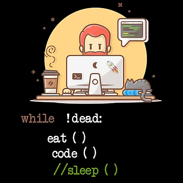 Artwork thumbnail, Funny Works Coffee Cat IT Program Code Programmer Coder Computer Science by UTVankdesign