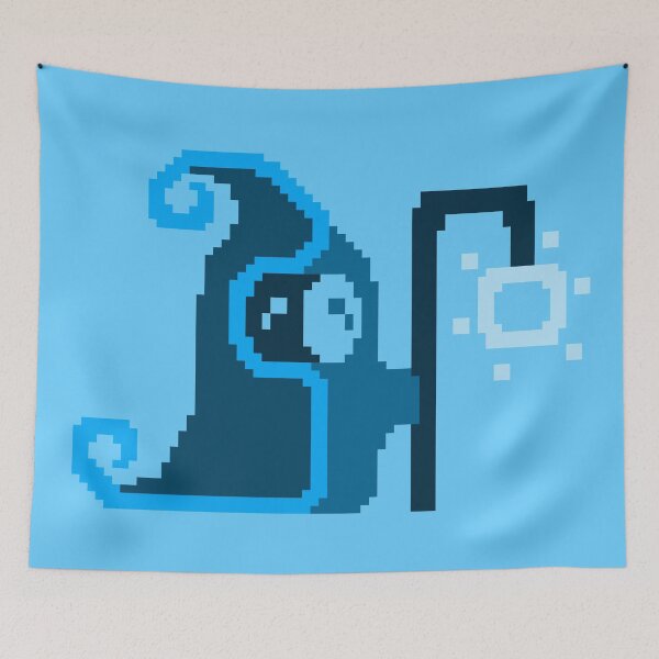 Item preview, Tiny Light Blue Pixel Wizard designed and sold by rin3d .