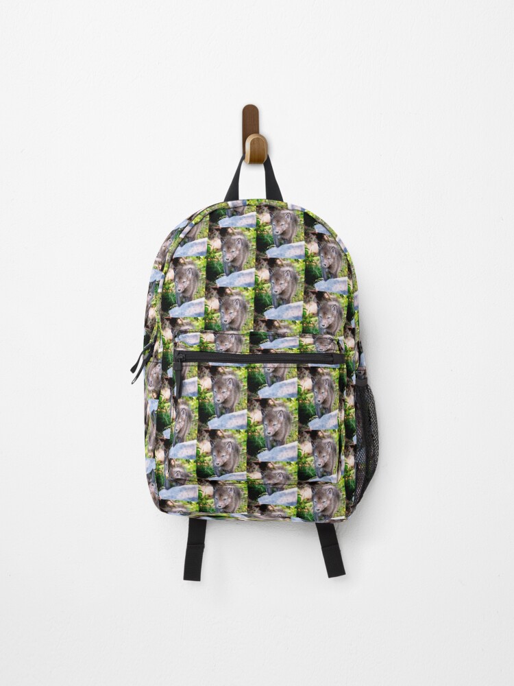Thumbnail 1 of 3, Backpack, Timber Wolf Pup designed and sold by WolvesOnly.