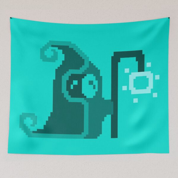Item preview, Tiny Teal Pixel Wizard designed and sold by rin3d .