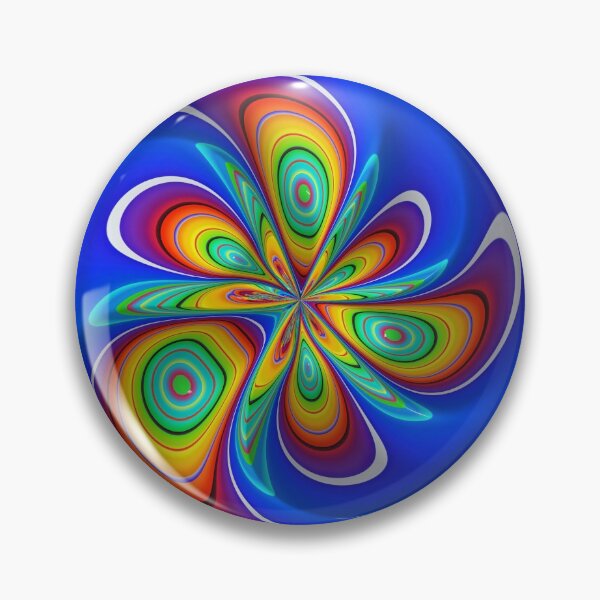 Artikelvorschau, Einzigartige Fractal Flower Orb in lustigen Farben entworfen und verkauft von Elisabeth Lucas.