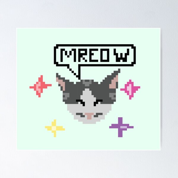 Item preview, Pixel 8-Bit Cat  designed and sold by EviBrevi.