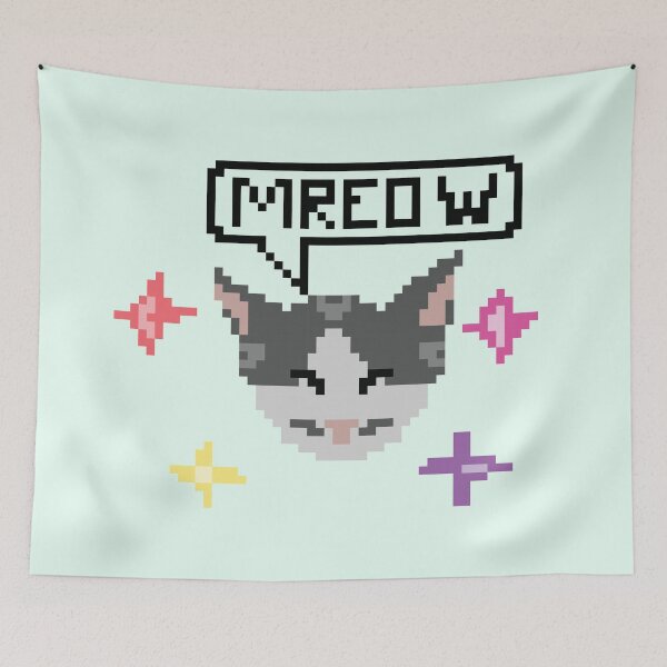 Item preview, Pixel 8-Bit Cat  designed and sold by EviBrevi.