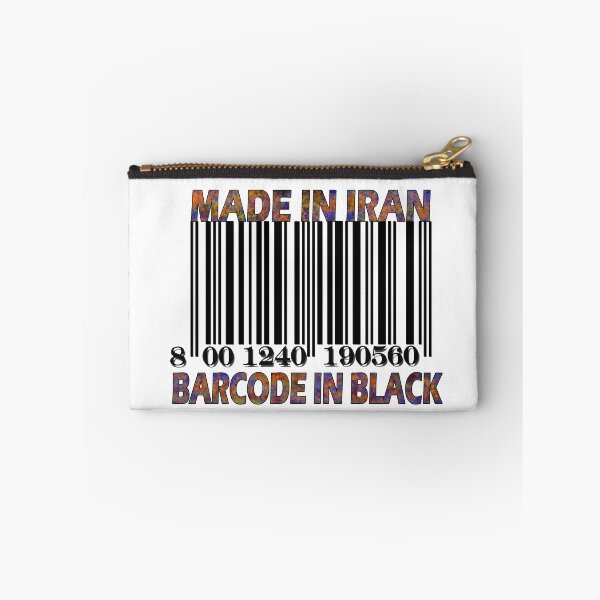 Item preview, Made in Iran Barcode in BlacK designed and sold by Grimecrom.