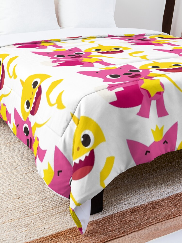 Pink baby best sale shark bedding