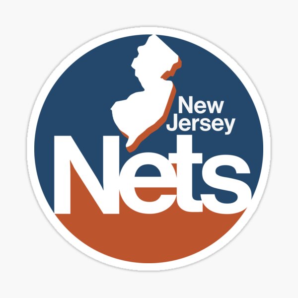 New Jersey Nets, 1989 NBA basketball team logo Sticker for Sale