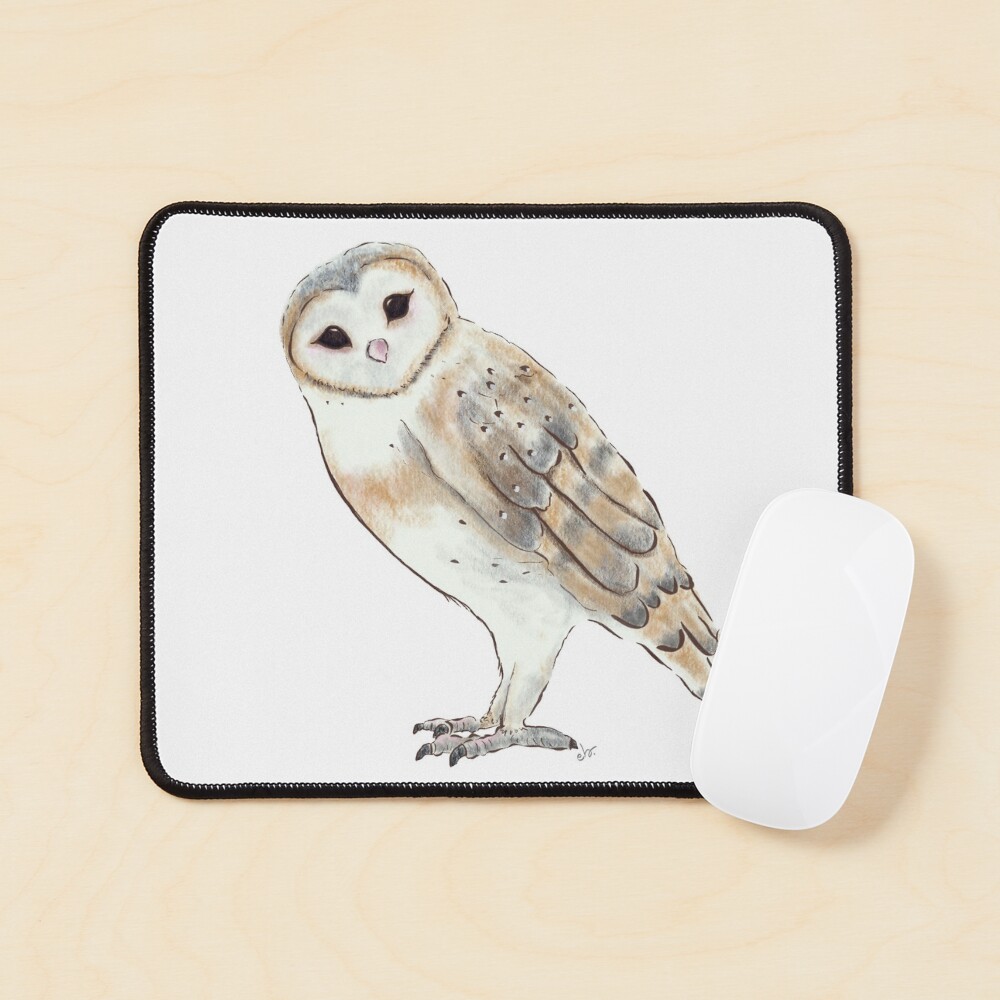 Barn Owl _ bird lovers collection_neutral palette Mouse Pad