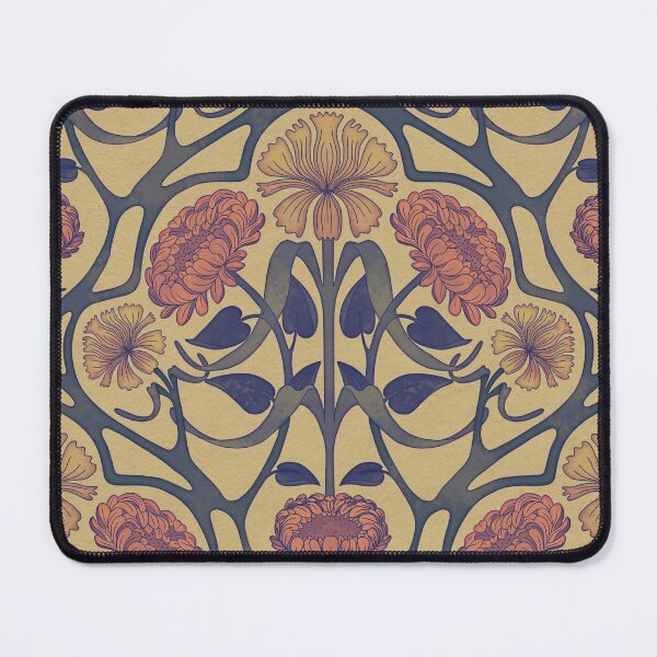 Item preview, Crysanthemum diamond art nouveau pattern designed and sold by cat-astro-phe.